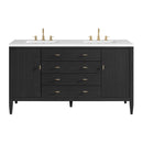James Martin Myrrin 60" Double Bathroom Vanity, Carbon Oak