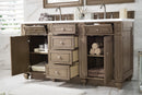 James Martin Bristol 60" Double Bathroom Vanity, Whitewashed Walnut