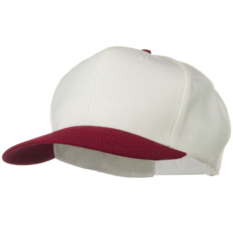 Two Tone Wool Blend Prostyle Snapback Cap