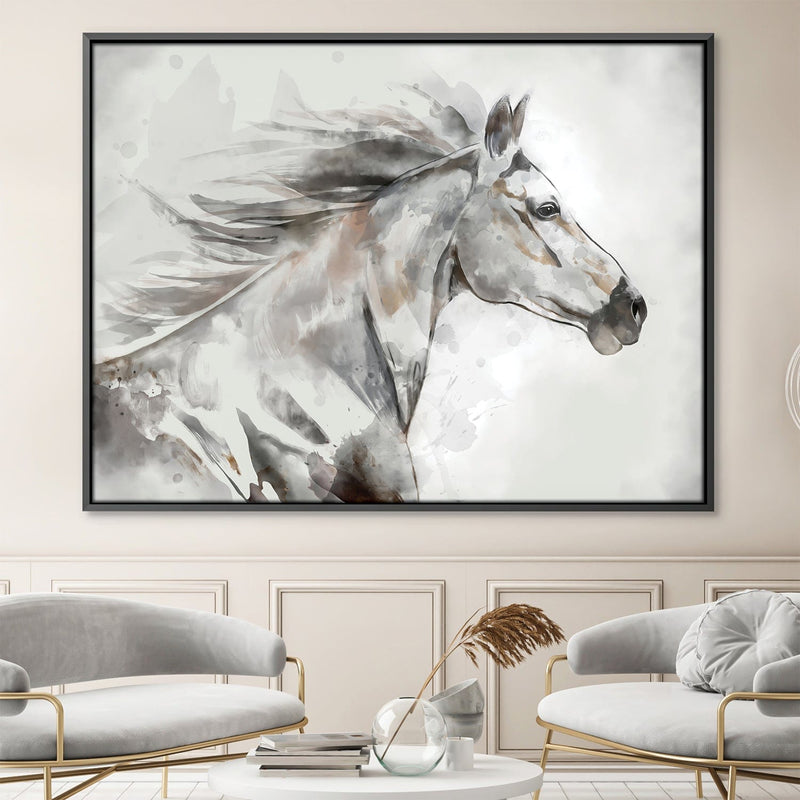 Sketched Stallion Canvas