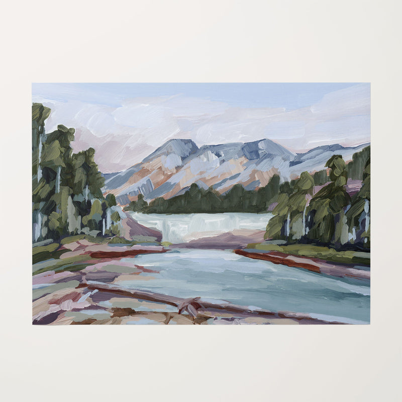 "Skipping Rocks" Art Print