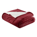 Velvet Plush Sherpa Bed Blanket - Sherpa Fleece Collection by Great Bay Home