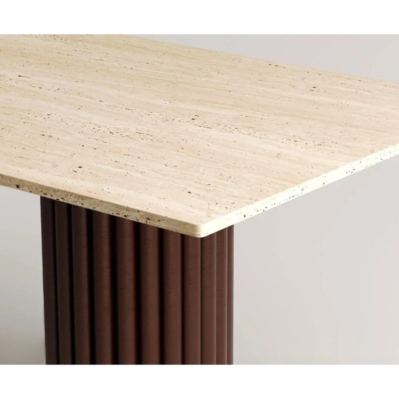 Kia Travertine Dining Table