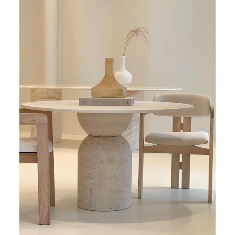 Charissa Travertine Dining Table