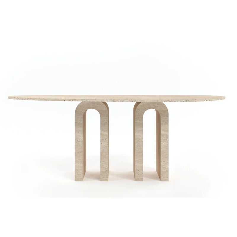 Cenobia Travertine Dining Table