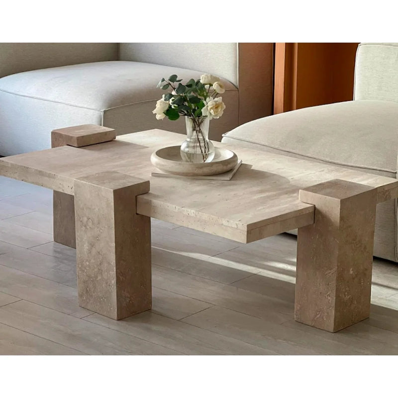 Heliks Travertine Coffee Table