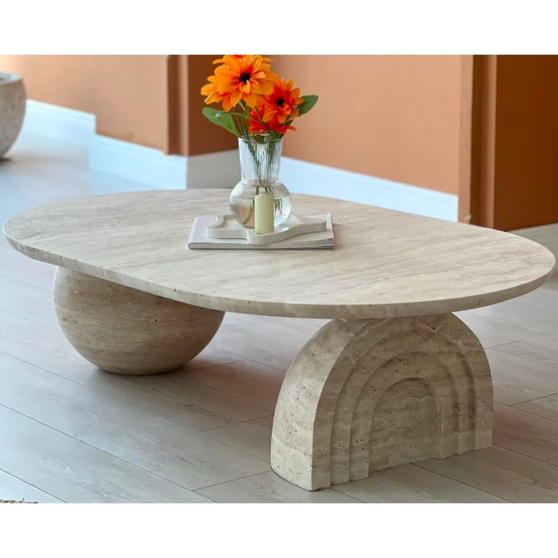 Florence Travertine Coffee Table