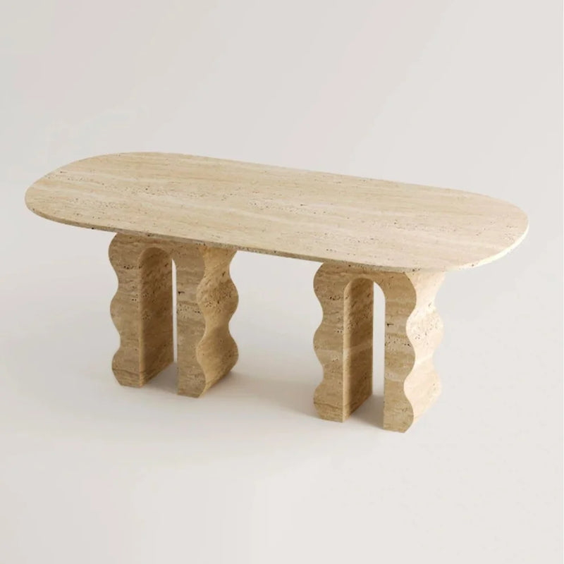 Malta Travertine Dining Table