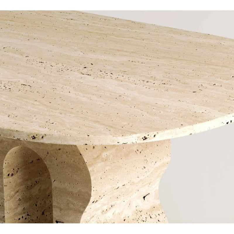 Malta Travertine Dining Table