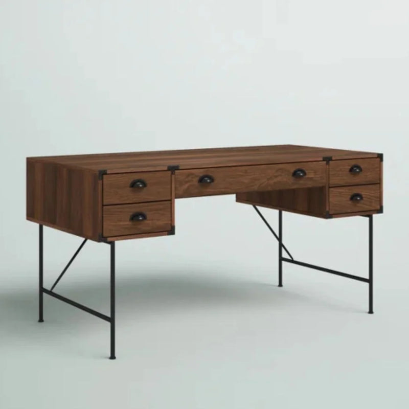 Lamont Wood Writing Desk With Drawers