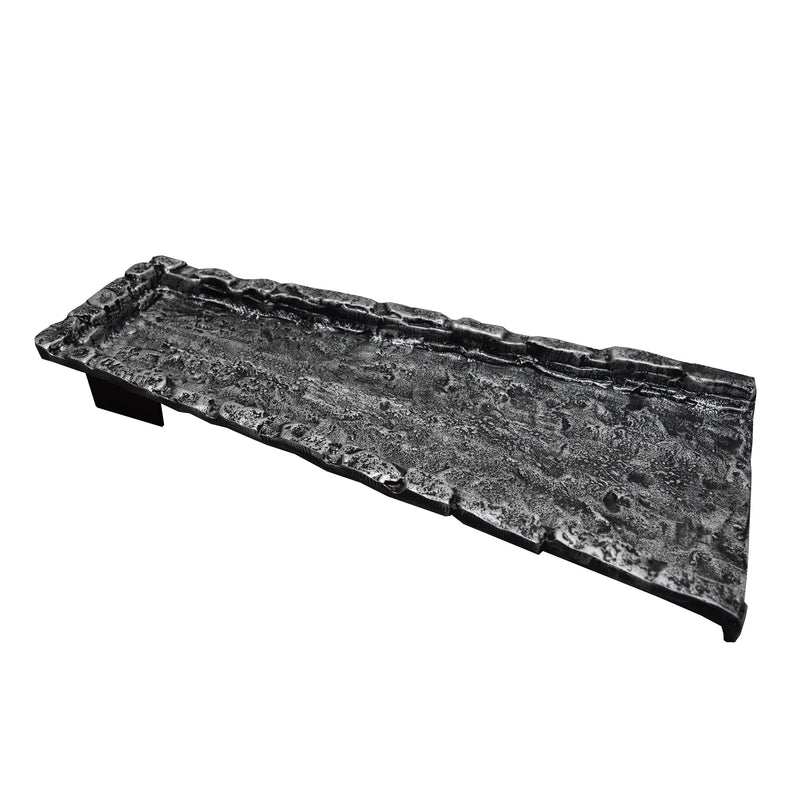 Silver Stone Rock 24-in Cast Aluminum Downspout Gutter Splash Block