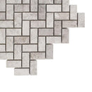Sky Blue Honed Herringbone 1x2 Marble Mosaics 11x11