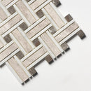 Sky Blue Honed Thin Basket Marble Mosaics 12x12