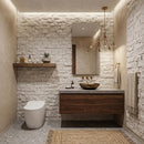 Sky Blue Rock Face 1x2 Marble Mosaics 12 5/8x12 5/8