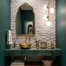 Sky Blue Rock Face 1x2 Marble Mosaics 12 5/8x12 5/8