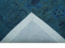 Sky Custom Made Blue Traditional Oushak Design Overdyed Wool Rug