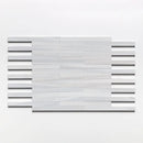 Skyline Fine Textured Plank Marble Tiles 1 9/16x18