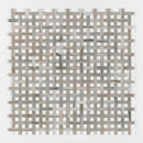 Skyline, Snow White Polished Basket Weave 1x3 Marble Mosaics 12x12