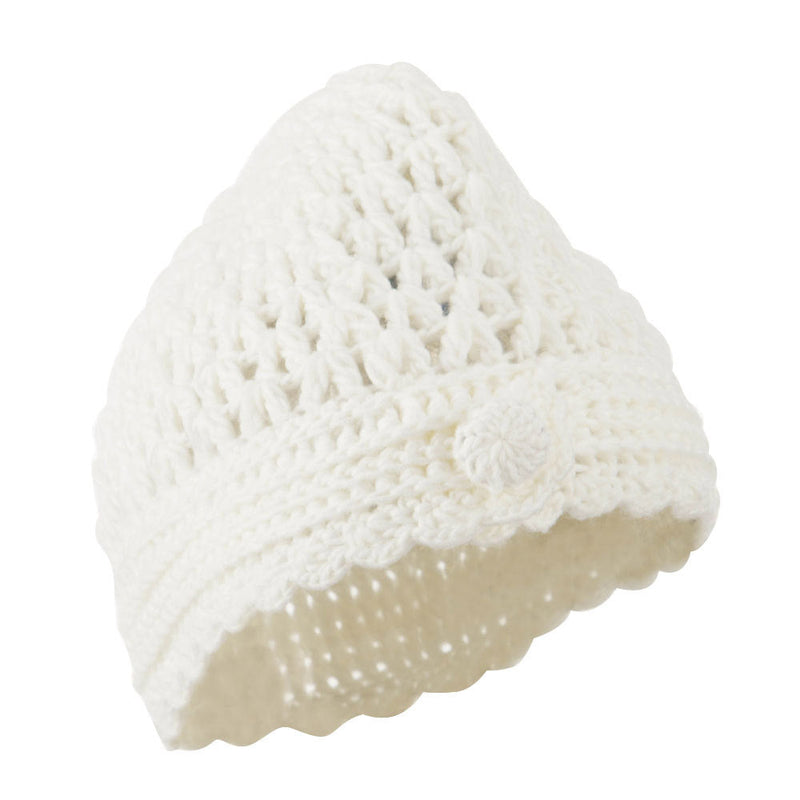Girl's Scalloped Edge Knit Cap