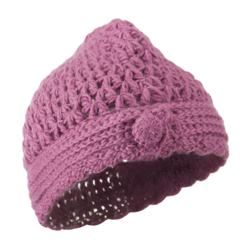Girl's Scalloped Edge Knit Cap