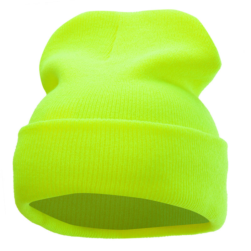 12 Inch Solid Long Beanie Made in USA