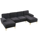 Chenille U Shaped Sectional Couch