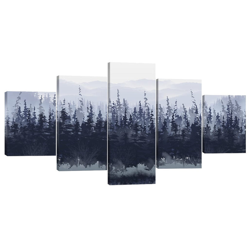 Slated Forest Canvas - 5 Panel