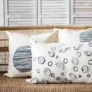Slatted Circle Hand-Felted Merino Wool Throw Pillow