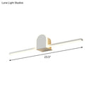 GobekUsa Sleek 16"/23.5" LED Wall Lamp - Modern Slim Rod Bath Vanity Lighting with Acrylic Shade