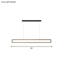 GobekUsa Sleek 39"/47" Rectangular Hanging Lamp: Simplicity Aluminum LED Island Pendant for Dining Room with Warm/White Light
