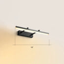 GobekUsa Sleek Acrylic Bedroom Vanity Light Fixture with Pivoting Bar LED Wall Mount