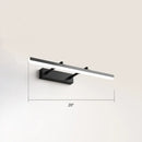 GobekUsa Sleek Acrylic Bedroom Vanity Light Fixture with Pivoting Bar LED Wall Mount