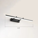 GobekUsa Sleek Acrylic Bedroom Vanity Light Fixture with Pivoting Bar LED Wall Mount