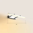 GobekUsa Sleek Acrylic Bedroom Vanity Light Fixture with Pivoting Bar LED Wall Mount
