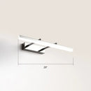 GobekUsa Sleek Acrylic Bedroom Vanity Light Fixture with Pivoting Bar LED Wall Mount