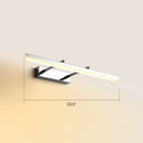 GobekUsa Sleek Acrylic Bedroom Vanity Light Fixture with Pivoting Bar LED Wall Mount