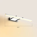 GobekUsa Sleek Acrylic Bedroom Vanity Light Fixture with Pivoting Bar LED Wall Mount