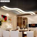 GobekUsa Sleek Acrylic LED Pendant Light Fixture - Island Lighting for Chic Dining Ambiance