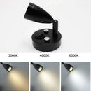 Sleek black adjustable led reading lamp for rv and bedroom interior by Decorbites
