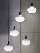 Stainless Steel Chandelier Hanging Lights 7-12W COB LED for Dining Room Modern Minimalist Design