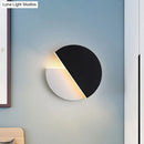 GobekUsa Sleek Black and White Rotatable LED Acrylic Wall Lamp - Simplicity in Design