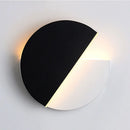GobekUsa Sleek Black and White Rotatable LED Acrylic Wall Lamp - Simplicity in Design