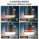 Sleek black & cream rechargeable led camping lantern with fan by Decorbites