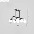 GobekUsa Sleek Black Glass Sphere Island Light for Modern Dining Rooms