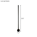 GobekUsa Sleek Black Iron Wall Light Fixture - Needle Sword Design - 23.5/31.5 Inches High - LED Sconce for Lounge