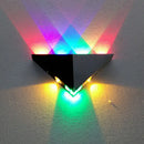 GobekUsa Introducing our Metal Minimalism Pyramid Wall Lamp Kit - RGB LED Wall Mounted Light in Sleek Black & Silver