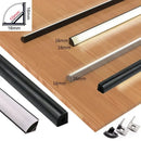 GobekUsa Black V LED Aluminum Profile with Milky Cover for Strip Light in Corner Cabinets