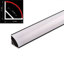 GobekUsa Black V LED Aluminum Profile with Milky Cover for Strip Light in Corner Cabinets