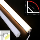 GobekUsa Black V LED Aluminum Profile with Milky Cover for Strip Light in Corner Cabinets