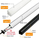 GobekUsa Black V LED Aluminum Profile with Milky Cover for Strip Light in Corner Cabinets